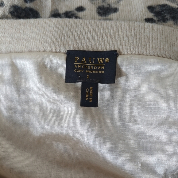 Pauw Amsterdam Sz 1 Cheetah Print Wool Cashmere Beige‎ White Lined Mini Skirt - Picture 5 of 10
